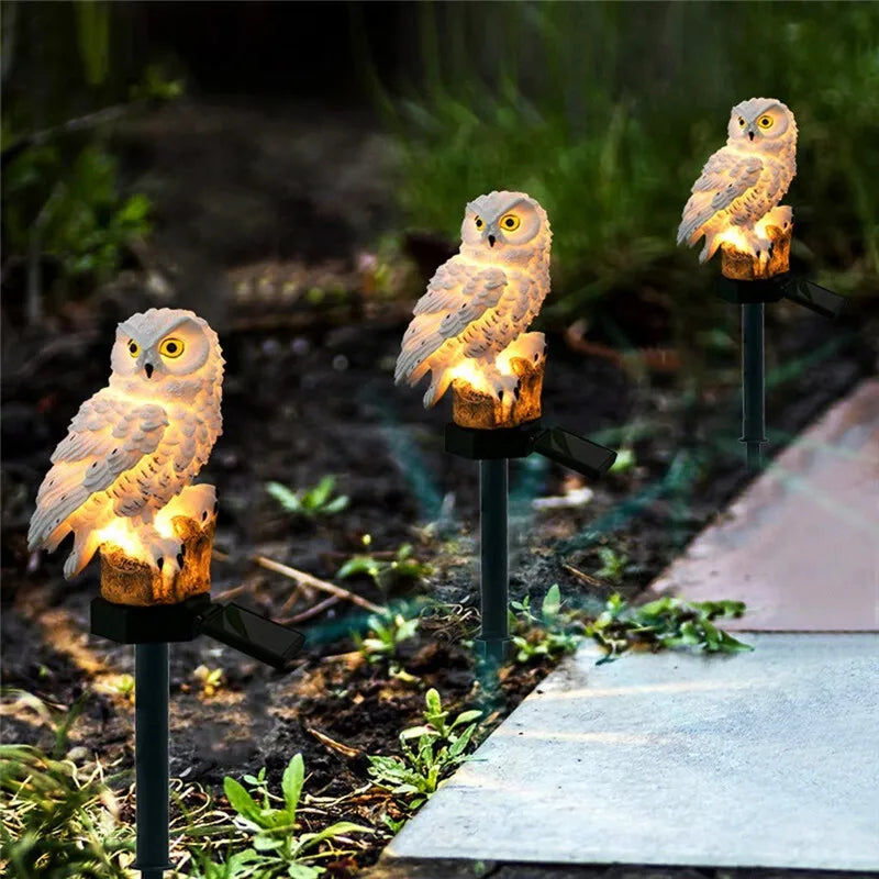 Solar Owl Garden Light