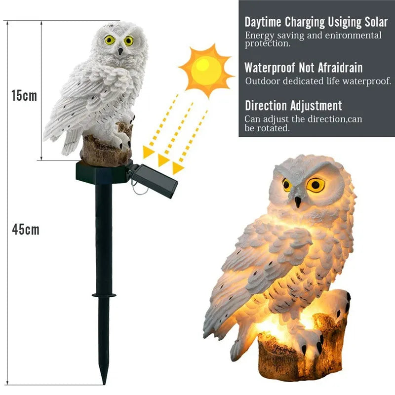 Solar Owl Garden Light