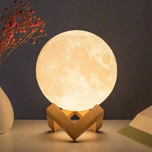 8CM 3D Print LED Moon Lamp