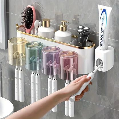 Toothbrush Holder with Squeezer