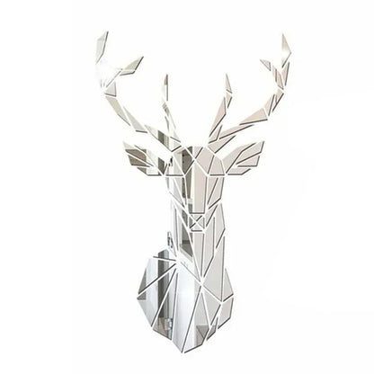 3D Acrylic Deer Head Mirror Stickers