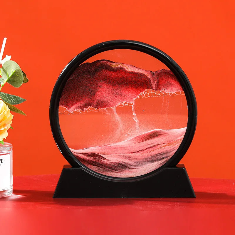 3D Moving Sand Art Round Glass Sandscape