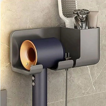 Wall-Mounted Hair Dryer Rack