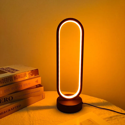 LED Ring Night Lamp with Three-Color Dimming