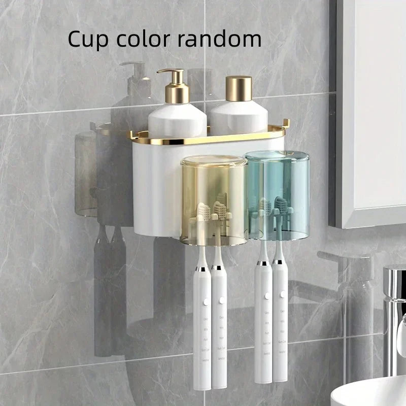 Toothbrush Holder with Squeezer