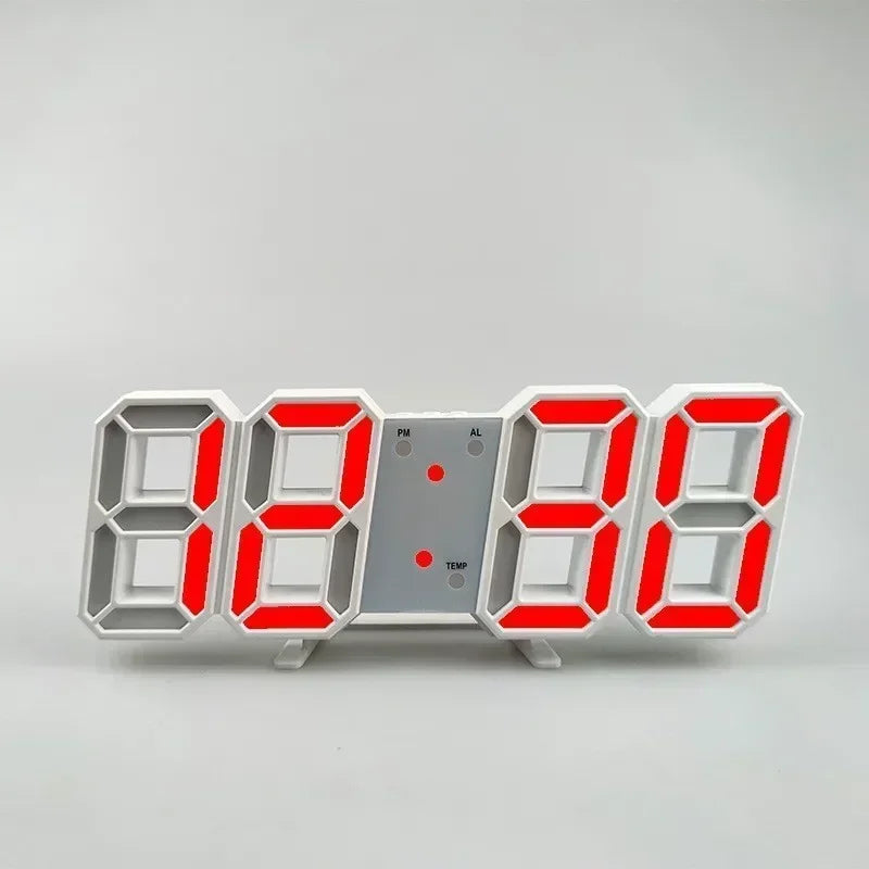 3D LED Digital Alarm Clock with Date