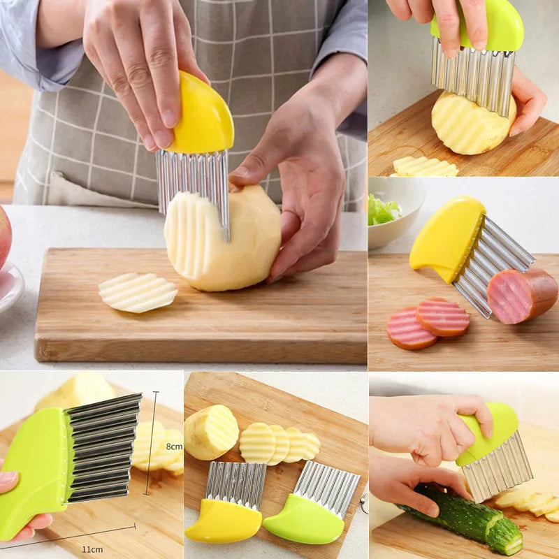 Stainless Steel Crinkle Cutter Knife