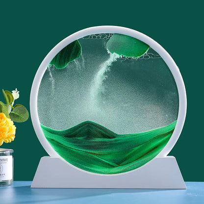 3D Moving Sand Art Round Glass Sandscape