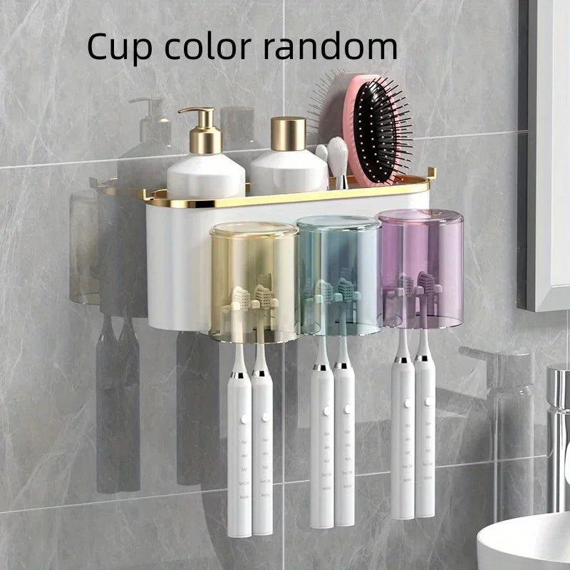 Toothbrush Holder with Squeezer