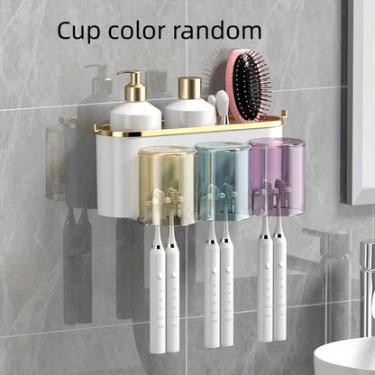 Toothbrush Holder with Squeezer