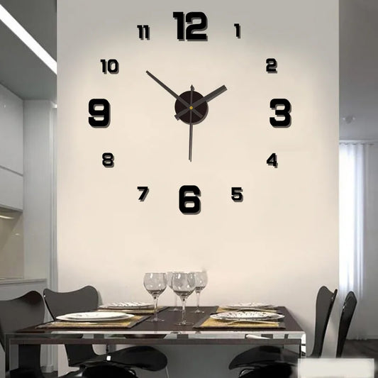 3D Frameless DIY Wall Clock