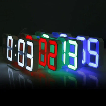 3D LED Digital Alarm Clock with Date