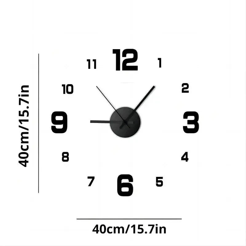 3D Frameless DIY Wall Clock