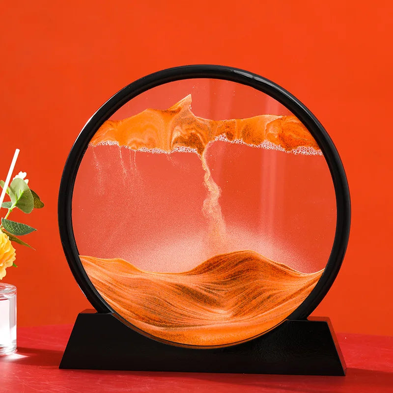 3D Moving Sand Art Round Glass Sandscape