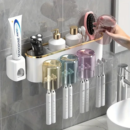 Toothbrush Holder with Squeezer