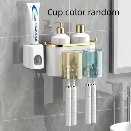 Toothbrush Holder with Squeezer