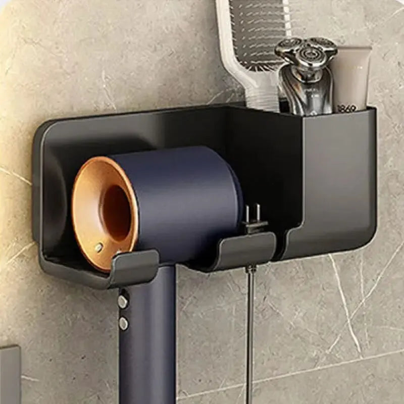 Wall-Mounted Hair Dryer Rack