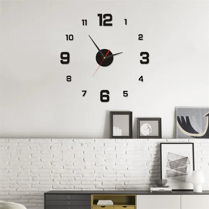 3D Frameless DIY Wall Clock