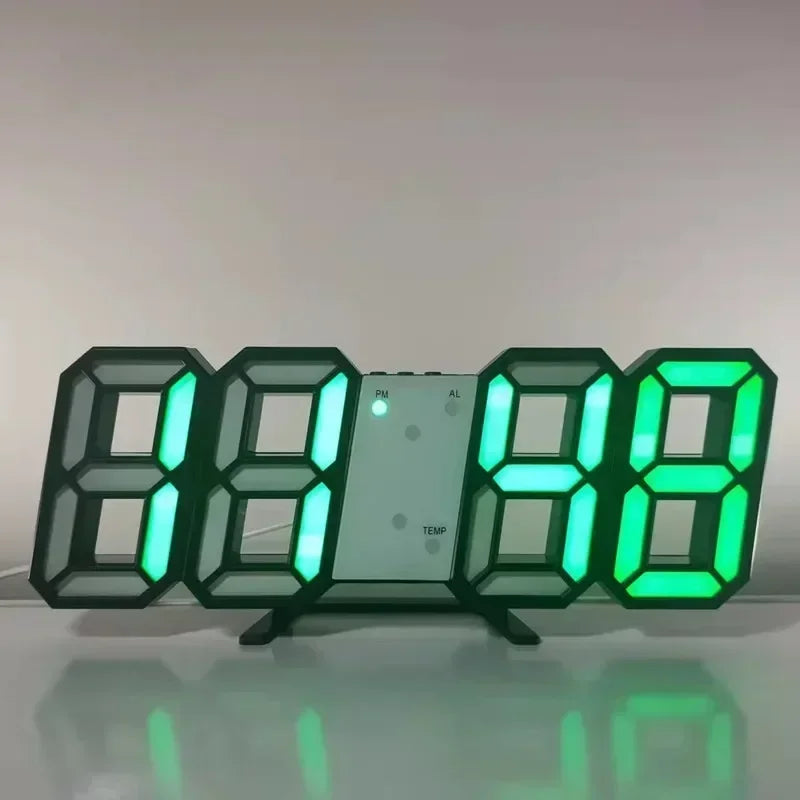 3D LED Digital Alarm Clock with Date