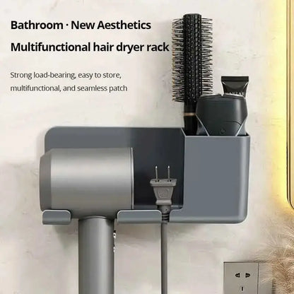 Wall-Mounted Hair Dryer Rack