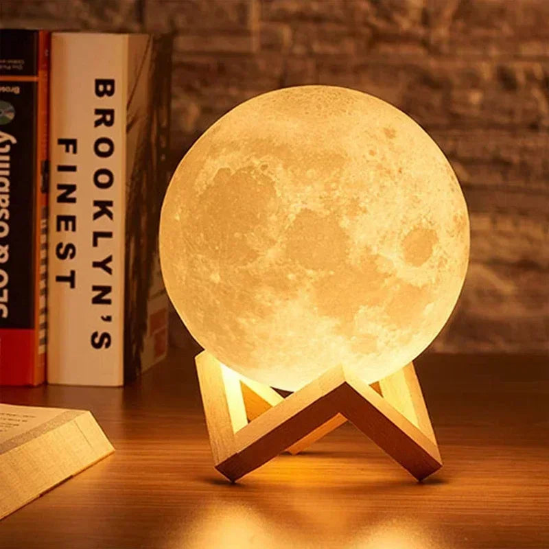 8CM 3D Print LED Moon Lamp