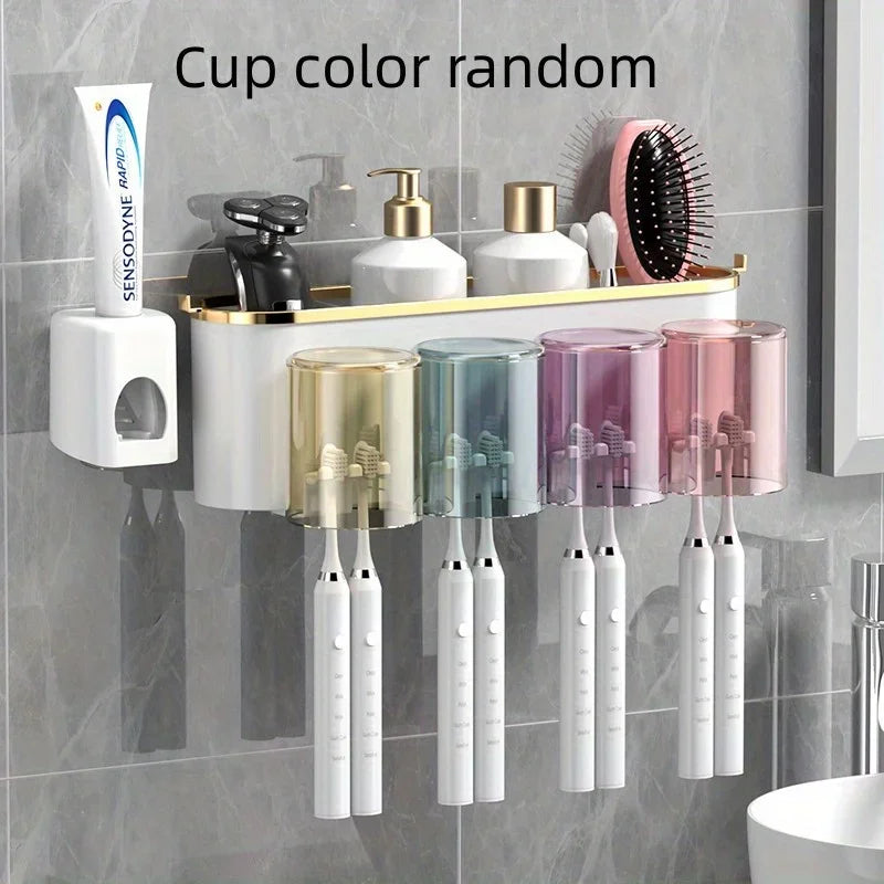 Toothbrush Holder with Squeezer