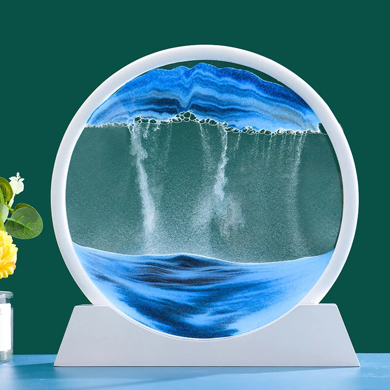 3D Moving Sand Art Round Glass Sandscape