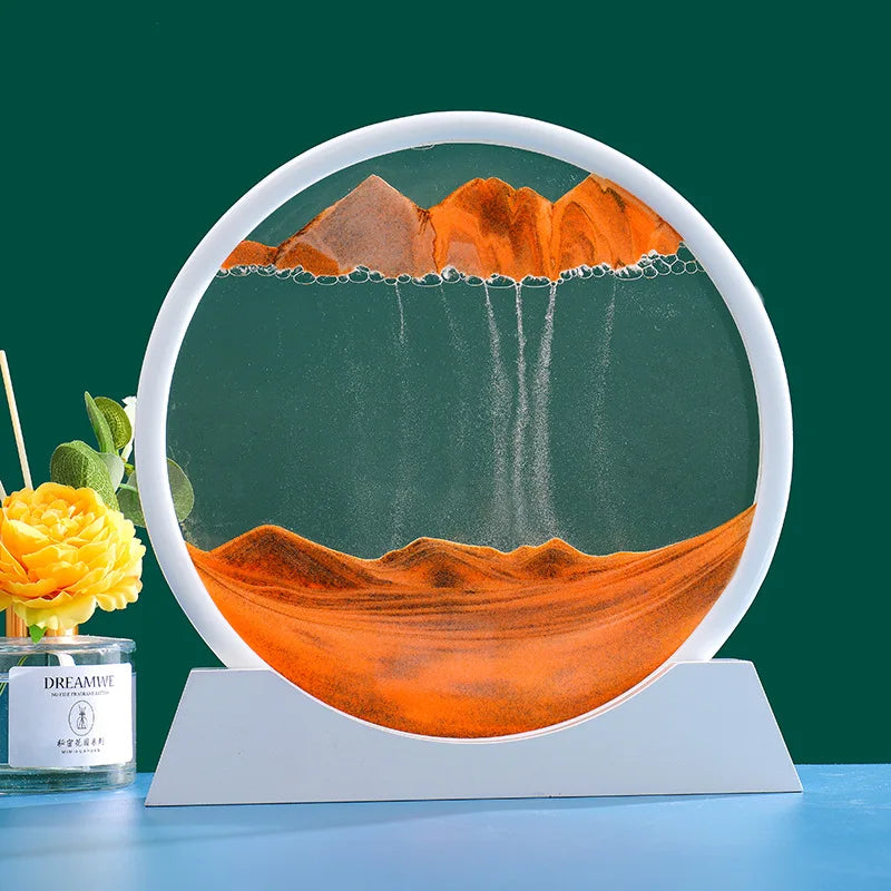 3D Moving Sand Art Round Glass Sandscape