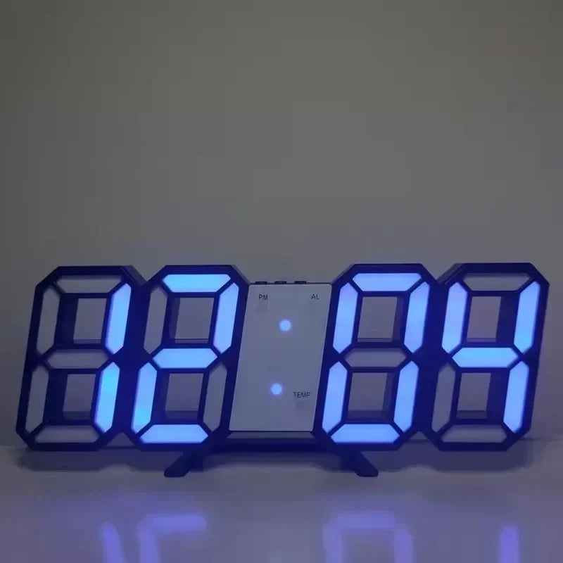 3D LED Digital Alarm Clock with Date