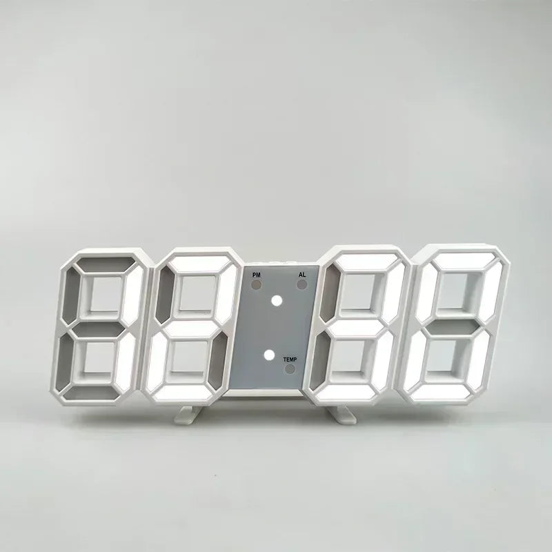 3D LED Digital Alarm Clock with Date