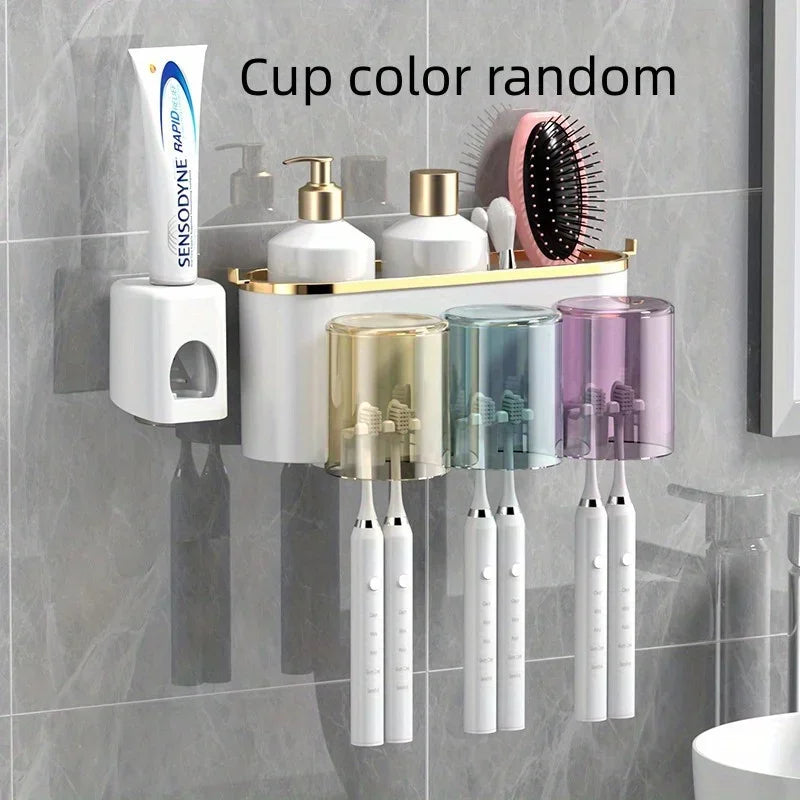 Toothbrush Holder with Squeezer