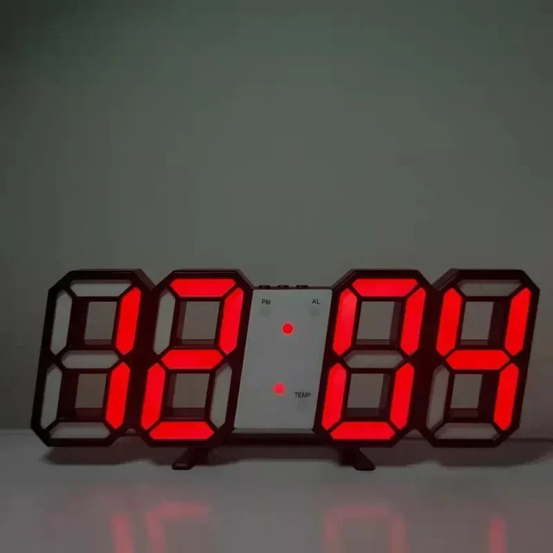 3D LED Digital Alarm Clock with Date