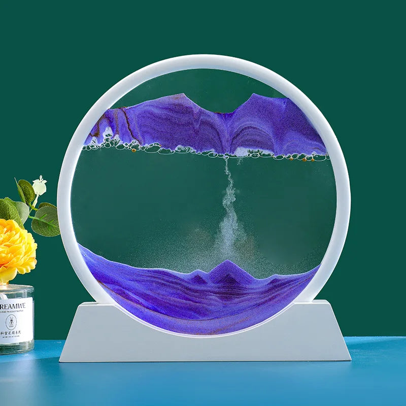 3D Moving Sand Art Round Glass Sandscape