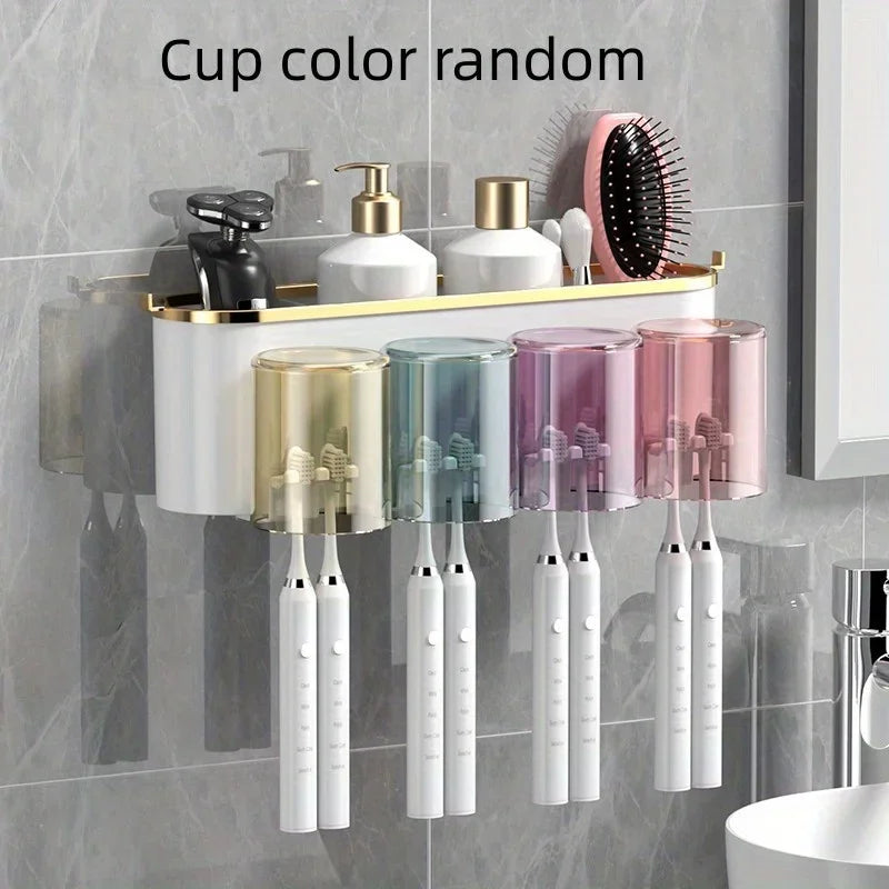 Toothbrush Holder with Squeezer