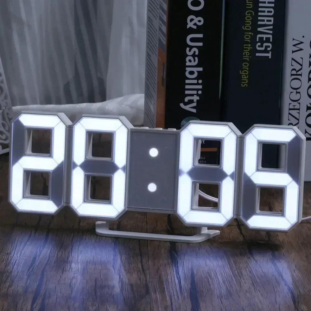 3D LED Digital Alarm Clock with Date