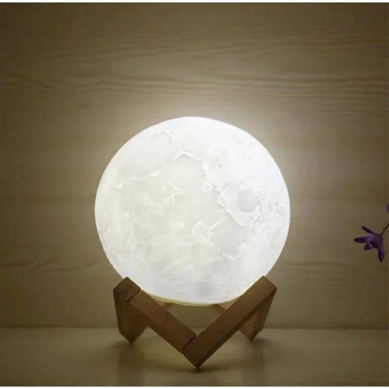 8CM 3D Print LED Moon Lamp