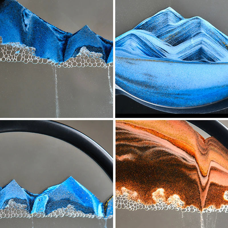 3D Moving Sand Art Round Glass Sandscape